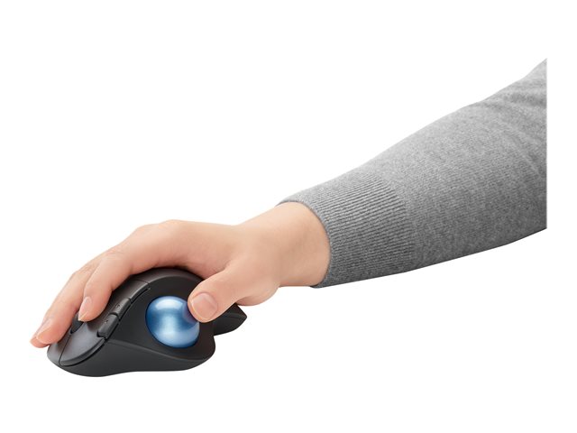 Logitech Ergo Series ERGO M575 - Trackball - optical - 5 buttons - wireless - Bluetooth 5.0 LE, 2.4 GHz - USB wireless receiver - graphite