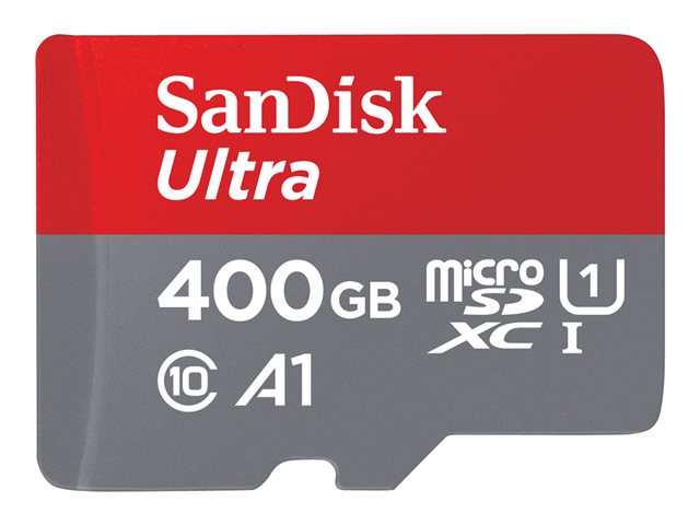 SanDisk Ultra - Flash memory card (microSDXC to SD adapter included) - 400 GB - A1 / UHS-I U1 / Class10 - microSDXC UHS-I