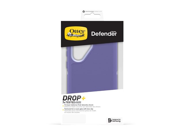 OtterBox Defender Series - Back cover for mobile phone - rugged - reinforced corners - silicone, memory foam - mountain majesty (purple) - for Samsung Galaxy S25 Ultra