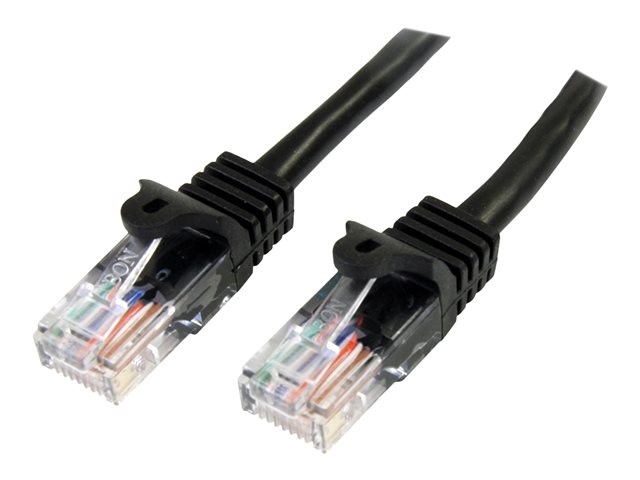 StarTech.com 3m Black Cat5e / Cat 5 Snagless Patch Cable - Patch cable - RJ-45 (M) to RJ-45 (M) - 3 m - UTP - CAT 5e - snagless - black