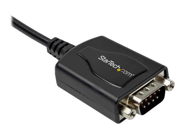 StarTech.com USB to Serial RS232 Adapter Cable w/ COM Retention - USB Serial Adapter - Serial adapter - USB - RS-232 - black