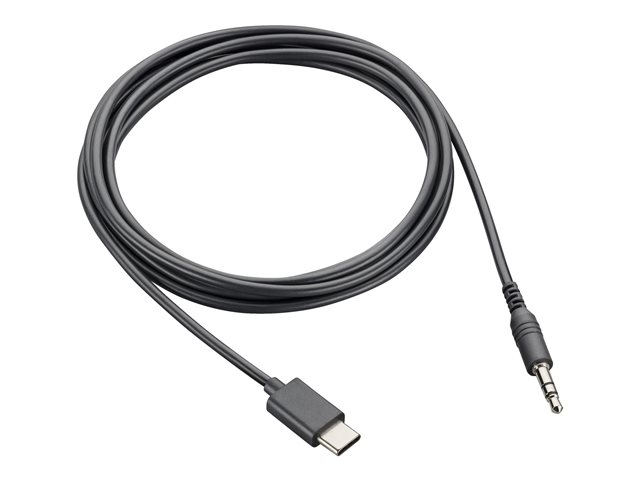 Poly - USB-C to headphone jack adapter - 24 pin USB-C male to mini-phone stereo 3.5 mm male