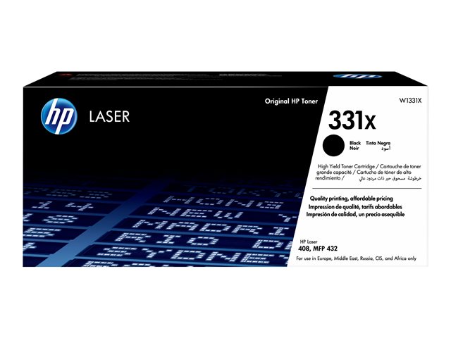 HP 331X - High Yield - black - original - toner cartridge (W1331X) - for Laser 408dn, MFP 432fdn
