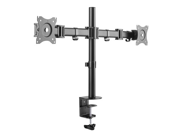 Neomounts NM-D135D - Mounting kit - full-motion - for 2 LCD displays - black - screen size: 10\"-27\" - clamp mountable, grommet, desk-mountable