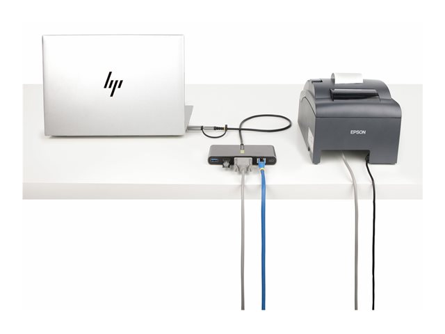 StarTech.com 2-Port USB-C/USB-A Hub with GbE and RS232 Serial, 2x USB-A - Hub - 2 x USB 3.2 Gen 1 - desktop