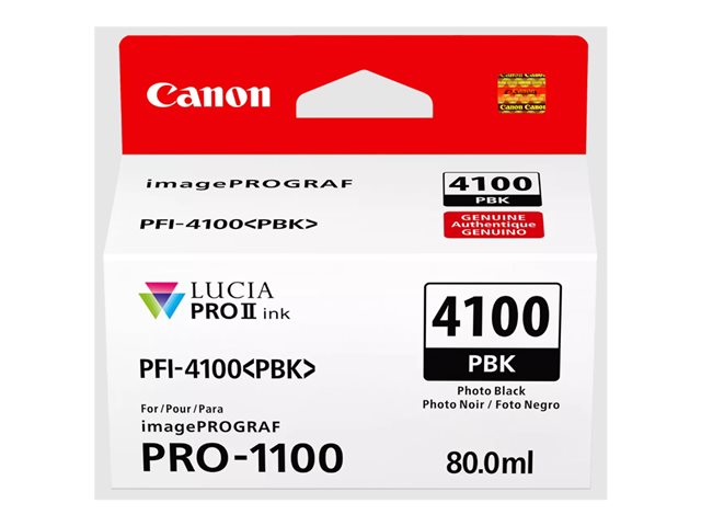 Canon PFI-4100 PBK - 80 ml - photo black - original - hanging box - ink tank - for imagePROGRAF PRO-1100