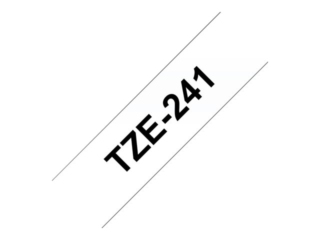 Brother TZe-241 - Standard adhesive - black on white - Roll (1.8 cm x 8 m) 1 cassette(s) laminated tape - for Brother PT-P750, P-Touch PT-1880, D450, D460, D610, D800, E310, E800, P900, P950