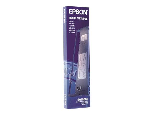 Epson - Black - printer fabric ribbon - for FX 2170, 2180, LQ 2070, 2080, 2170, 2180, 2190, 2190N