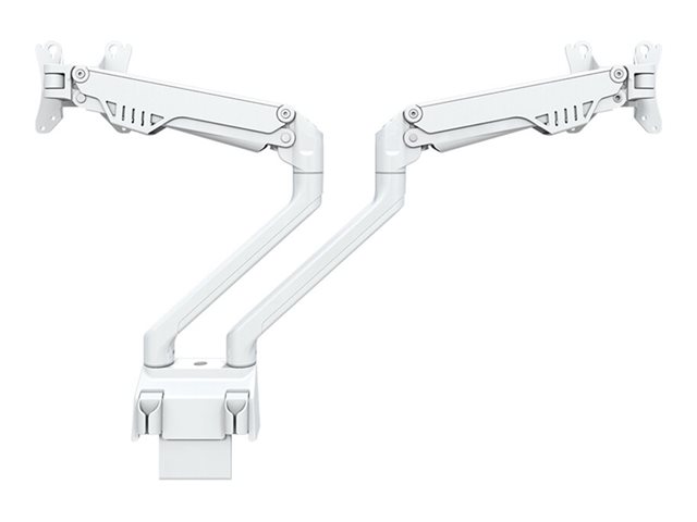 Neomounts FPMA-D750DWHITE2 - Mounting kit (desk mount) - full-motion - for 2 LCD displays - white - screen size: 10\"-32\" - clamp mountable, grommet