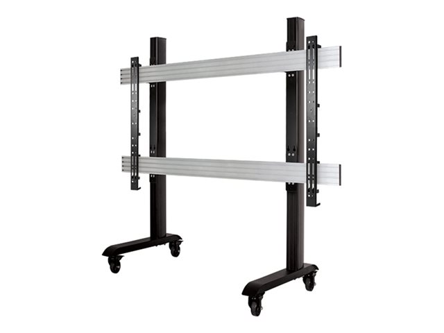 B-TECH System X BT8508 - Cart - for interactive flat panel - trolley - lockable - black, silver - screen size: 72\"-120\" - mounting interface: up to 1400 x 800 mm - for B-TECH BT7032, BT7033, BT8390-SA, System 2 BT7863