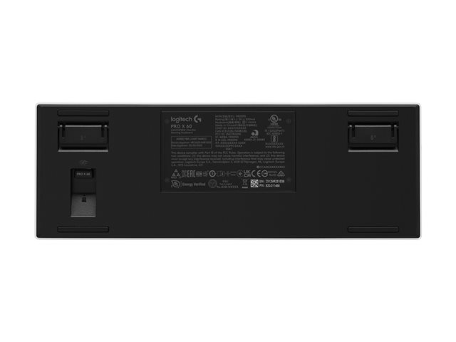 Logitech G PRO X 60 - Keyboard - gaming - 60% - TKL - backlit - wireless - 2.4 GHz, Bluetooth - AZERTY - French - key switch: Tactile - white