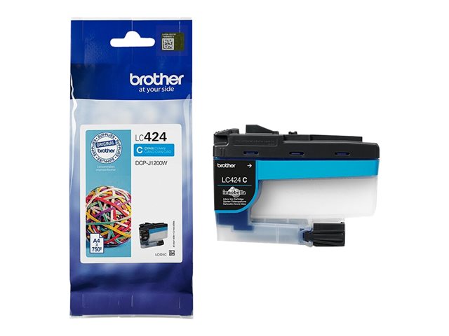 Brother LC424C - Cyan - original - ink cartridge - for Brother DCP-J1200W
