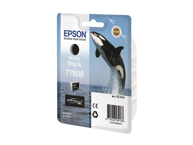 Epson T7608 - 25.9 ml - matte black - original - blister - ink cartridge - for SureColor SC-P600