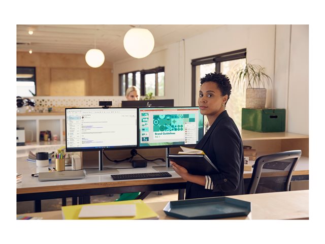 HP E24t G5 - E-Series - LED monitor - 23.8\" - touchscreen - 1920 x 1080 Full HD (1080p) @ 75 Hz - IPS - 300 cd/m² - 1000:1 - 5 ms - HDMI, DisplayPort - black, black and silver (stand)