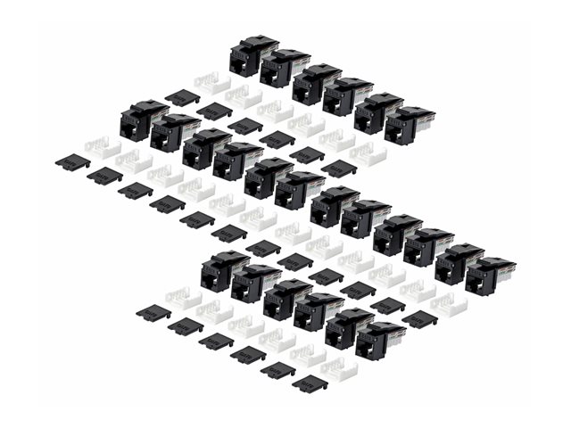 Cat6 Keystone Jack 24-Pack 90-Deg 110