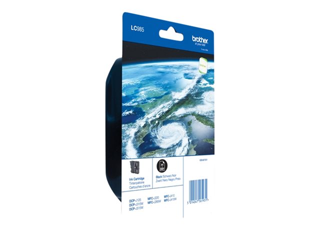 Brother LC985BK - Black - original - ink cartridge - for Brother DCP-J125, DCP-J140, DCP-J315, DCP-J515, MFC-J220, MFC-J265, MFC-J410, MFC-J415