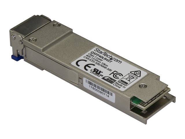 StarTech.com MSA Uncoded Compatible QSFP+ Module, 40GBASE-LR4, 40GbE Single Mode SMF Fiber Optic Transceiver, 40GE Gigabit Ethernet QSFP+, LC Connector 10km, 1270nm to 1330nm, DDM, 40Gbps - Lifetime Warranty (QSFP40LR4ST) - QSFP+ transceiver module - 40 Gigabit LAN - 40GBase-LR4 - LC single-mode - up to 10 km - 1270-1330 nm - for P/N: PEX40GQSFDPI, PEX40GQSFPI