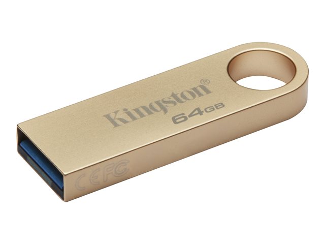 Kingston DataTraveler SE9 G3 - USB flash drive - 64 GB - USB 3.2 Gen 1 - gold
