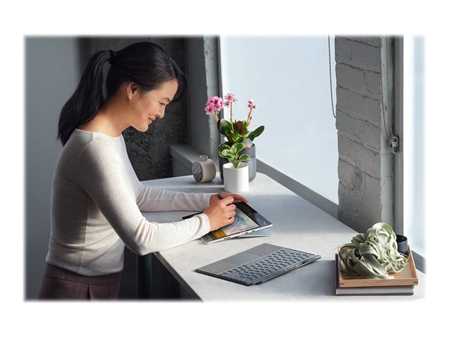 Microsoft Surface Pro Signature Keyboard - Keyboard - with touchpad, accelerometer, Surface Slim Pen 2 storage and charging tray - Belgium - ice blue - commercial - with Slim Pen 2 - for Surface Pro 8, Pro X