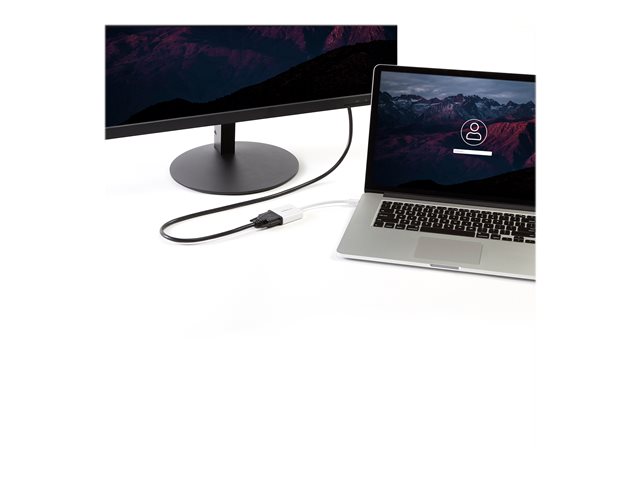 StarTech.com Mini DisplayPort to DVI Adapter - White - 1920 x 1200 - Mini DP to DVI Converter for Your Mac or Windows Computer (MDP2DVIW) - DVI adapter - Mini DisplayPort (M) to DVI-I (F) - 17 cm - white