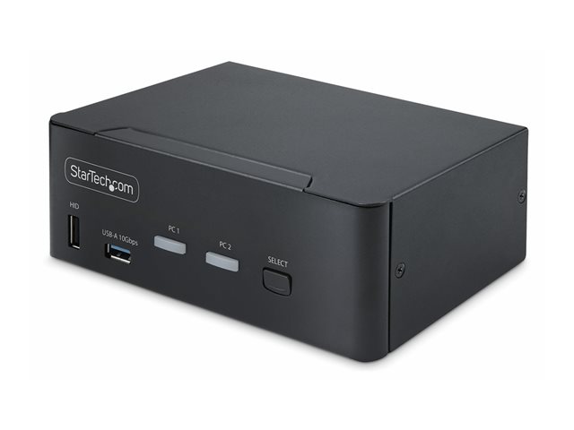 StarTech.com 2-Port Dual-Monitor DisplayPort KVM Switch, 8K 60Hz / 4K 144Hz, DP 1.4, 2x USB 10Gbps Ports, 4x USB HID Ports, Hotkey Switching, TAA Compliant - KVM / audio / USB switch - 2 x KVM / audio / USB - 1 local user - desktop - TAA Compliant