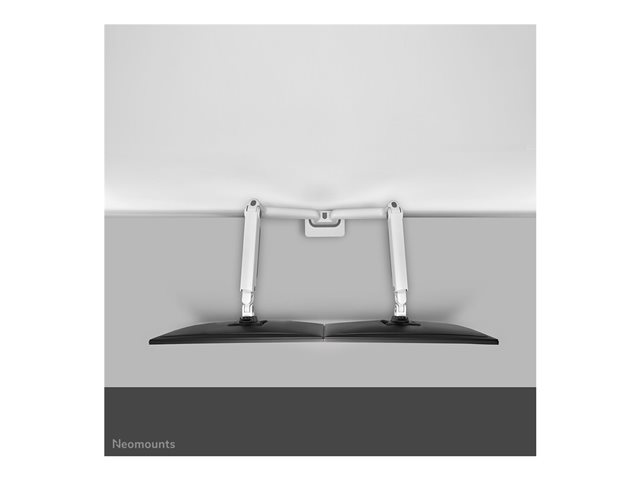 Neomounts DS70S-950WH2 NEXT One - Mounting kit (monitor arm, clamp mounting base, grommet mount) - full-motion - for 2 LCD displays - aluminium - white - screen size: 17\"-35\" - desk-mountable