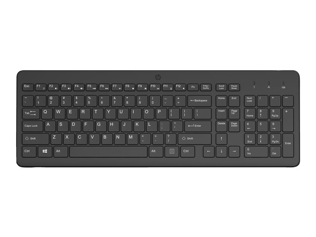 HP 225 - Keyboard - 2.5-zone layout - wireless - 2.4 GHz - AZERTY - Belgium - black