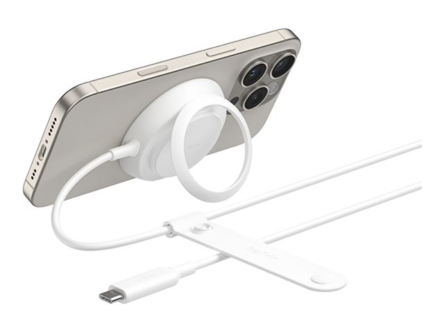 UltraCharge 25w Qi2 Pad with kickstand, White