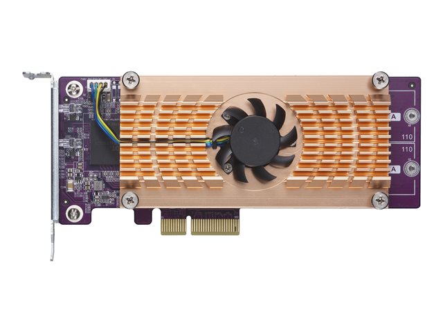 QNAP QM2-2S-220A - Storage controller - SATA - low profile - PCIe 2.0 x2 - for QNAP TS-1232, 1277, 253, 453, 473, 677, 832, 853, 877, 977, TVS-2472, 473, 673, 872, 873