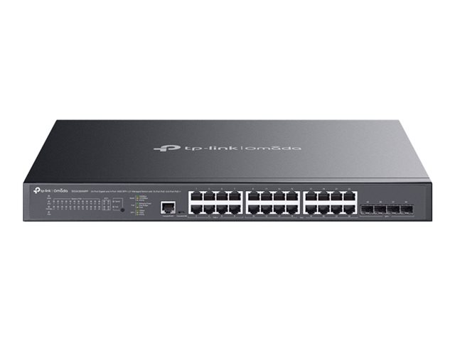 TP-Link Omada SG3428XMPP V1.8 - Switch - L2+ - Managed - 16 x 10/100/1000 (PoE+) + 8 x 10/100/1000 (PoE++) + 4 x 10Gb Ethernet SFP+ - rack-mountable - PoE++ (500 W)