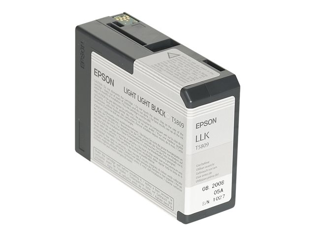 Epson T5809 - 80 ml - light light black - original - ink cartridge - for Stylus Pro 3800, Pro 3880