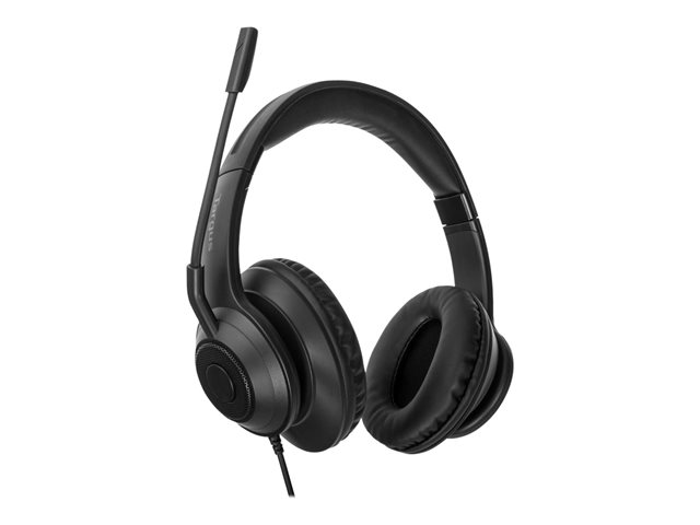 Targus AEH102GL - Headset - on-ear - convertible - wired - USB-A - noise isolating - black