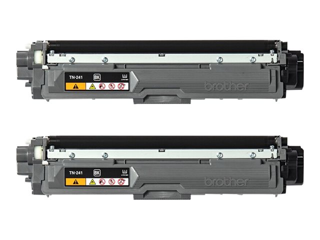 Brother TN241BK - 2-pack - black - original - toner cartridge - for Brother DCP-9015, DCP-9020, HL-3140, HL-3150, HL-3170, MFC-9140, MFC-9330, MFC-9340