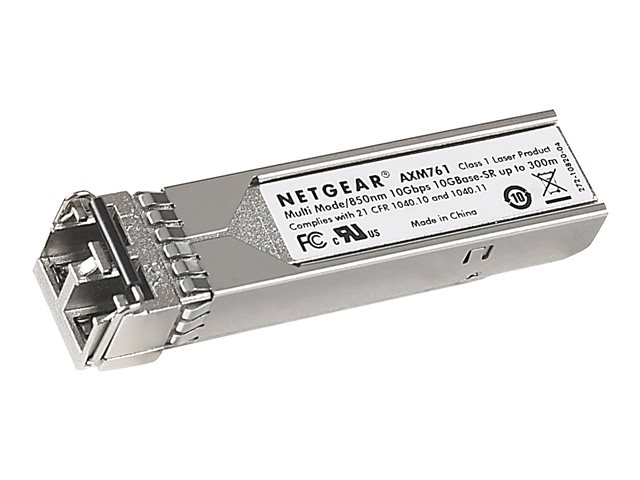 NETGEAR ProSafe AXM761 - SFP+ transceiver module - 10GbE - 10GBase-SR - LC multi-mode - up to 300 m - 850 nm (pack of 10)