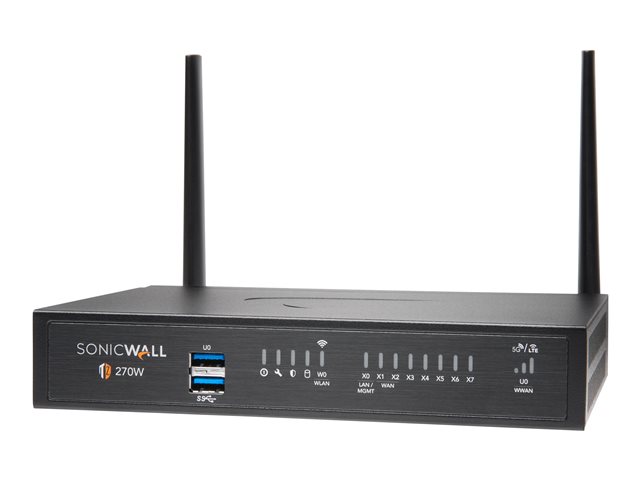 SonicWall TZ270W - Security appliance - 1GbE - Wi-Fi 5 - 2.4 GHz, 5 GHz - NFR - desktop