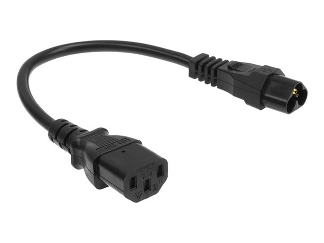 POWERCORD C6 - C13 BK 0.2M. 1 stk
