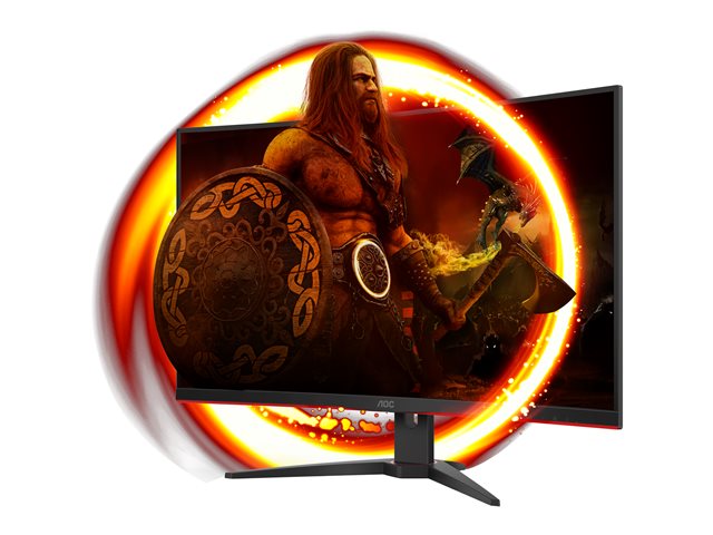 AOC Gaming C32G2ZE/BK - LED monitor - gaming - curved - 32\" (31.5\" viewable) - 1920 x 1080 Full HD (1080p) @ 240 Hz - VA - 300 cd/m² - 3000:1 - 1 ms - 2xHDMI, DisplayPort - black