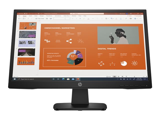 HP P22va G4 - P-Series - LED monitor - 21.5\" - 1920 x 1080 Full HD (1080p) @ 60 Hz - VA - 250 cd/m² - 3000:1 - 7 ms - HDMI, VGA - black