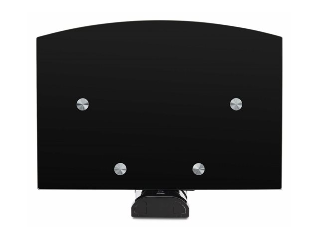 StarTech.com Dual Floating Wall-Mounted AV Shelves, Adjustable Height Shelf For Under TV, Organize A/V Equipment On Black Tempered Glass Shelves - Shelf - for audio/video components - aluminium, steel, plastic - black - wall-mountable