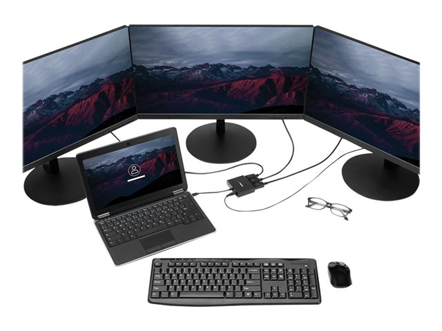 StarTech.com 3-Port Multi Monitor Adapter, Mini DisplayPort 1.2 to 3x DisplayPort MST Hub, Triple 1080p or Dual 4K 30Hz, mDP to DP MST Video Splitter for Extended Desktop on Windows PCs - Multi Stream Transport (MSTMDP123DP) - Video splitter - 3 x DisplayPort - desktop - AC 100/230 V - for P/N: SVA5N3NEUA