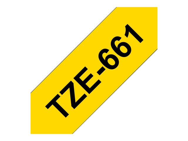 Brother TZe-661 - Self-adhesive - black on yellow - Roll (3.6 cm x 8 m) 1 cassette(s) laminated tape - for Brother PT-P950, P-Touch PT-3600, 9200, 9500, 9600, 9700, 9800, D800, E800, P900, P950