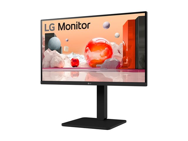LG 24BA450-B - LED monitor - 24\" (23.8\" viewable) - 1920 x 1080 Full HD (1080p) @ 100 Hz - IPS - 250 cd/m² - 1300:1 - 5 ms - HDMI, VGA, DisplayPort - speakers
