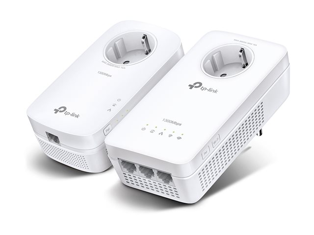 TP-Link TL-WPA8631P KIT V4 - Wi-Fi Kit - powerline adapter kit 1GbE, HomePlug AV (HPAV), HomePlug AV (HPAV) 2.0, IEEE 1901 - Wi-Fi 5, Wi-Fi 6 - Dual Band - wall-pluggable