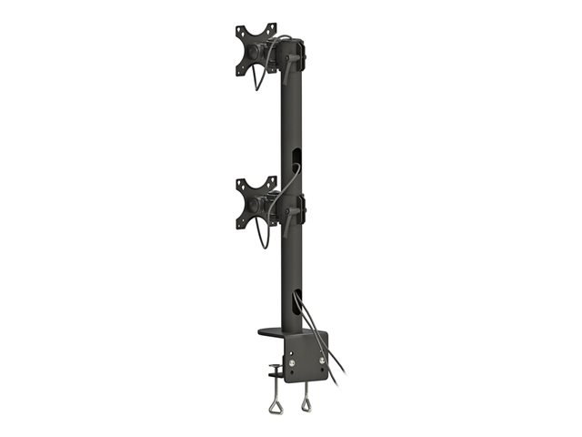 Neomounts FPMA-D960DVPLUS - Mounting kit - for 2 LCD displays - steel - black - screen size: 17\"-49\" - clamp mountable, desk-mountable