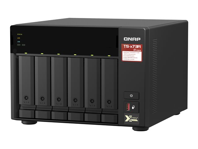 QNAP TS-673A - NAS server - 6 bays - SATA 6Gb/s - RAM 8 GB - Gigabit Ethernet / 2.5 Gigabit Ethernet