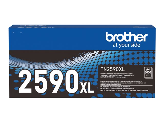 Brother TN2590XL - Black - original - box - toner cartridge - for Brother MFC-L2922DW
