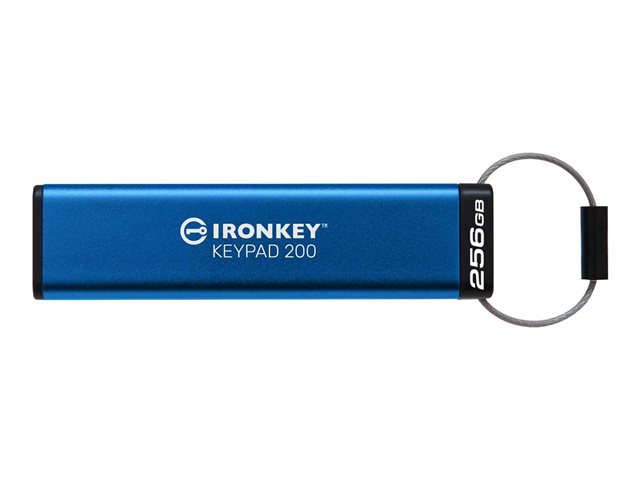 Kingston IronKey Keypad 200 - USB flash drive - encrypted - 256 GB - USB 3.2 Gen 1