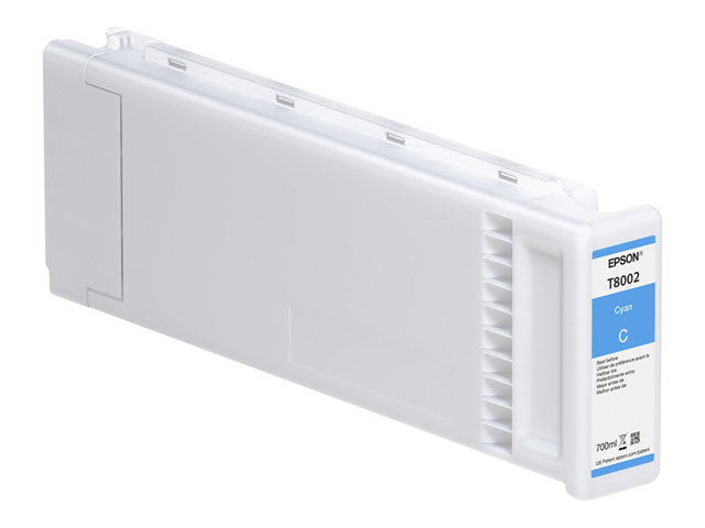 Epson T8002 - 700 ml - cyan - original - ink cartridge - for SureColor SC-P10000, SC-P20000, SC-P20000SE