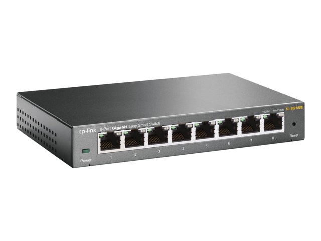 TP-Link JetStream TL-SG108E Easy Smart Switch - Switch - Managed - 8 x 10/100/1000 - desktop