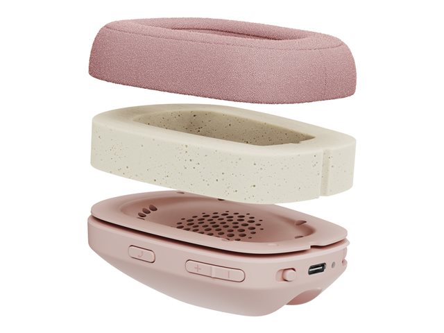Logitech Zone Vibe 100 - Headset - full size - Bluetooth - wireless - rose